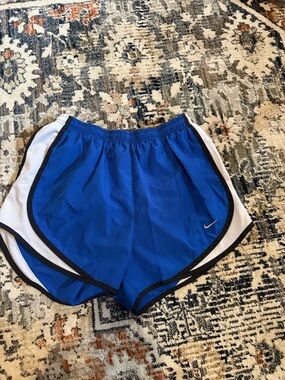 Nike Women's Royal Blue Athletic Running Shorts with White Panels